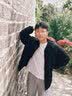 棉致夹克男秋季美式棒球服男休闲外套男士衣服男装 黑色 XL 实拍图
