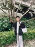 棉致夹克男秋季美式棒球服男休闲外套男士衣服男装 黑色 XL 实拍图