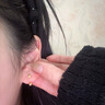 BJYLu型999纯银耳钉女耳饰螺丝拧扣双耳洞一体式耳环养耳洞耳骨钉 【999足银】金色耳钉单只 实拍图