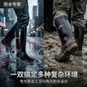 胜丽 T-Gard® 雨鞋高筒防水鞋户外雨天耐磨胶鞋不易滑雨靴黑色42码 1双 实拍图