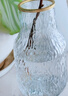 冰川玻璃花瓶高颜值ins风大口花瓶客厅卧室桌面水养插花摆件装饰 小冰川透明描金 实拍图