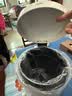 欧润哲垃圾桶脚踏带盖 小号5L圆形米白客厅卧室厨房卫生间家用内外双桶 实拍图