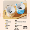 憨憨乐园猫碗陶瓷猫粮双碗斜口狗碗狗盆狗粮宠物幼猫咪吃饭食盆喝水喂食 实拍图