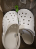 卡骆驰（CROCS）贝雅洞洞鞋男鞋女鞋轻便耐磨一脚蹬拖鞋休闲鞋百搭花园鞋|10126 白-100 37 /38(230mm) 实拍图
