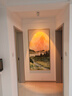 墨派（Mopai）【热销TOP1】玄关装饰画竖版现代简约走廊过道背景墙壁画入户挂画 背靠金山 80*160cm晶瓷+铝合金边框 实拍图