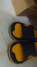 回力运动拖鞋男浴室内户外不易滑厚底凉拖鞋HL39391黑黄色43-44码 实拍图