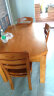 久林 餐桌 实木餐桌椅组合 可伸缩圆桌子 多功能小户型餐厅家具 柚木色 一桌八椅（餐桌1.38米） 晒单实拍图