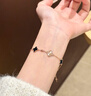 礼意久久【施华洛世奇水晶】四叶草手链女款女士生日礼物送女生送老婆闺蜜 【黑玛瑙】520送女朋友礼物520礼物送女友实用走心高级 【镶施华洛世奇水晶】五花四叶草手链520送老婆礼物 实拍图