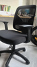 得力（deli）4900S 人体工学靠背办公椅/电脑椅/职员椅 可升降转椅舒棉坐垫 黑 实拍图