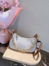 MICHAEL KORS 迈克高仕 MK Cora 女士中号链条肩背包斜挎包 香草白/橡果棕 150 中号 实拍图