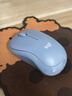 罗技（Logitech）M221 轻音鼠标 无线鼠标 办公鼠标 对称鼠标 带无线微型接收器 雾霭蓝 实拍图