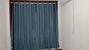水星家纺免打孔窗帘遮光卧室全遮光布杆子全套飘窗遮阳帘3.6x2.7m蓝色 实拍图