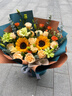 艾斯维娜鲜花速递向日葵混搭花束生日礼物全国同城配送 向日葵香槟韩式花束 实拍图