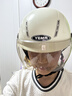 野马（YEMA）3C认证359S电动摩托车头盔男女夏天防晒轻便式半盔电瓶车安全帽 夏季 均码 米白色+咖色短镜 实拍图