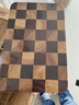 炊大皇家用切菜板砧板乌檀木橡胶木主厨棋盘格菜板小号34*22*2.5cm 实拍图