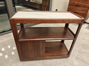 源氏木语实木沙发边柜岩板侧边几北欧小户型客厅角几可移动窄边桌 实拍图