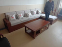 澜轩新中式胡桃木实木沙发客厅简约小户型冬夏两用储物独立组合家具 【特价出售剩3套】四人位+贵妃榻(不带坐垫) 实拍图