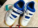 尤尼克斯（YONEX）尤尼克斯儿童羽毛球鞋101JR男女童青少年yy减震魔术贴比赛运动鞋 SHB101JR 白蓝 防滑耐磨   35 (210mm) 建议拍大1-2码 实拍图