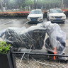 劲悦途复古头盔208  3C摩托车机车盔四季通用 个性电动车半盔 闪光白（配镀银风镜） 头围可调（54-60cm） 实拍图