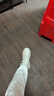 百丽李卿同款休闲鞋小白鞋男夏牛皮舒适厚底休闲板鞋A1160 黑尾翼 41 实拍图
