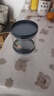 欣美雅（xinmieya）杂粮收纳盒玻璃瓶带盖储物罐食品密封罐咖啡豆储存罐茶叶罐便携收纳罐 星海蓝450ml*2+杯刷+标签 实拍图