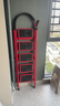 星奇堡 家用梯子工程梯折叠多功能人字梯伸缩室内加厚两用梯子 加厚五步梯-红色 实拍图