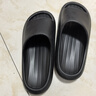 朴西新款EVA踩屎感厚底拖鞋女士居家室内情侣拖鞋男 黑色 42-43 实拍图