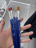 得力（deli）6支装画笔套装学生艺考手绘专业级大师(水粉丙烯油画水彩颜料)画笔套装73885 实拍图