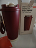 京东京造 保温杯 双饮口咖啡杯【陶瓷内胆-316不锈钢】 红色500ml 实拍图