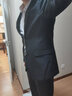 【11件套】罗蒙品牌西服套装男士高档订制商务修身西装男工作职业正装小西服男伴郎服装新郎结婚礼服外套 双扣黑色西服+衬衫+裤子 XL码(加8件礼品) 实拍图