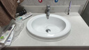 潮窑椭圆形台中盆半嵌入式台上盆洗脸盆洗手盆家用卫生间陶瓷洗面盆 20寸椭圆白色盆 赠送下水 实拍图
