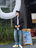 罗蒙（ROMON）夹克男潮流春秋季商务行政立领宽松休闲防风外套男装JK83黑色XL 实拍图