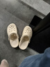 朴西奶酪踩屎感洞洞鞋女厚底凉鞋沙滩包头拖鞋外穿情侣 象牙白 37-38 实拍图