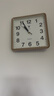 北极星（POLARIS） 挂钟客厅家用大气方形石英钟办公时钟表卧室钟表25*25cm 实拍图