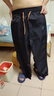 策息休闲裤子男夏季薄款百搭宽松长裤运动阔腿工作耐磨工装长裤大码 黑色+深灰 XL -建议110-130斤左右 实拍图