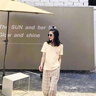 真维斯（Jeanswest）时尚减龄纯棉V领短袖t恤女2026新款爆款夏季正肩上衣小个子半袖衫 实拍图