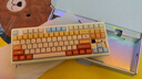 狼蛛（AULA）F87ProV2客制化无线机械键盘游戏电竞专用  蓝牙/2.4G/有线三模连接gasket 办公键盘鼠标套装87键 F87ProV2大宗师版【轻羽轴】奶咖主题热升华 实拍图