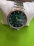 锐麒手表男士机械表[DNERWATCH]双日历夜光镶钻潮流商务男表/机械机芯 绿色DNERWATCH 6609-03 43mm 实拍图