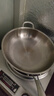 铿锵316不锈钢炒锅圆底炒锅凹面电磁炉专用炒锅平底无涂层不粘炒菜锅 圆底炒锅【316无涂层】无盖 32cm 实拍图