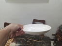 瓷侠客盘子菜盘家用白色骨瓷餐具碟子陶瓷餐盘套装骨碟饺子盘深盘饭盘 8英寸常用菜盘（4个装） 20.6cm 实拍图