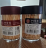 唐宗筷 一次性牙签1000支 黑+红简约2罐装 家用双头尖竹牙签C6229 实拍图