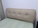全友家居 茉伊真皮床1.5米x2米主卧室双人大床奶油风头层牛皮艺软包床 实拍图