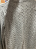 优衣库女装纽花圆领针织开衫/毛衣外套空调衫通勤488123 488123/03灰色 S 实拍图
