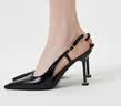 CHARLES&KEITH漆皮尖头斑马纹高跟凉鞋生日礼物送女友CK1-60280477 Black Patent黑色 36 （230） 实拍图