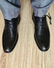 海澜之家HLA皮鞋男士商务休闲春夏德比正装鞋子男H135/H171 黑色43 实拍图
