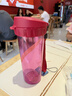 特百惠（Tupperware）正品水杯500ml茶韵随心杯密封防漏塑料杯运动泡茶杯男女学生杯子 美唇红 500ml 实拍图