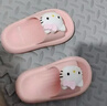 猪爸爸儿童拖鞋女童夏季2025新款室内防滑6-12岁三丽鸥宝宝亲子拖鞋粉18 实拍图