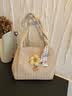 viney新款编织包包女包大容量托特包高级感生日母亲节礼物实用送妈妈 【米白】高档轻奢单肩草编包 洋气通勤休闲品牌手提包 实拍图