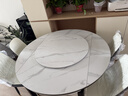 铭府世臻餐桌家用加厚岩板餐桌椅组合方圆两用餐桌813#【1.35米】一桌六椅 实拍图