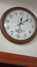 汉时（Hense）实木挂钟欧式时尚挂表创意客厅时钟挂墙复古静音石英钟表HW17 实拍图
